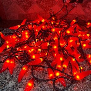 4 Strands- Red Chili Pepper String Lights